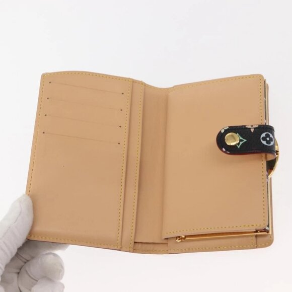 LOUIS VUITTON Multicolor Portefeuille Viennois Wallet Black M92988 Auth 146412 - Picture 10 of 16